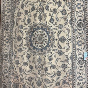 Persian hand knotted Nain design Wool & Silk